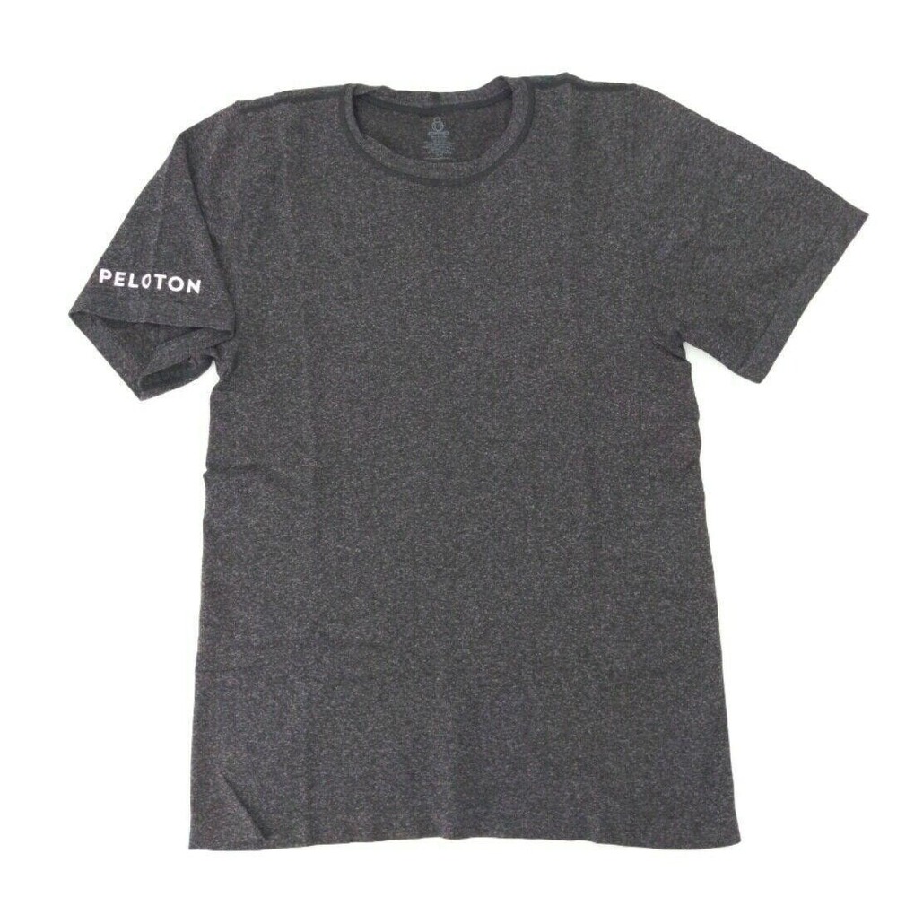 Peloton Phat Buddha Technical T Shirt Womens M L Heathered‎ Black Active